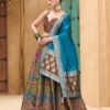 PURVAJA Women's Kanjiwaram Semi-Stitched Lehenga choli