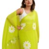 Organza Daisy Print Saree