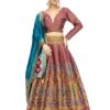 PURVAJA Women's Kanjiwaram Semi-Stitched Lehenga choli