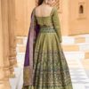 PURVAJA Women's Kanjiwaram Semi-Stitched Lehenga choli