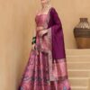 PURVAJA Women's Kanjiwaram Semi-Stitched Lehenga choli