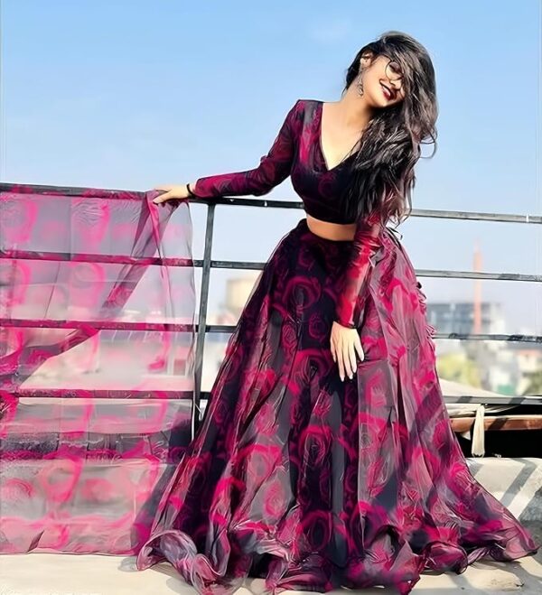piludi Girls Fashion Lehenga Choli Ethnic Wear Stylist Digital Printed Lehenga | Choli & Dupatta