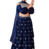 madhuram textiles womens' Lehenga And Choli Cassata Silk With Embroidery Work Set(M-2527 Mor Pic