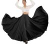 SALEPUSH Women's American Crepe Blooming Flared Long Stitched A-line Flare Readymade Skirt Lehen