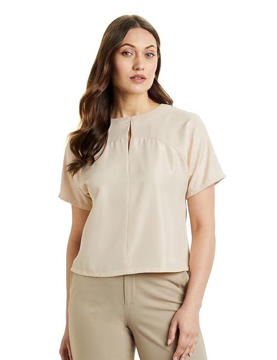 Symbol Premium Women's 'Desk-to-Dinner' Crop Top (Relaxed Fit | Stylish)