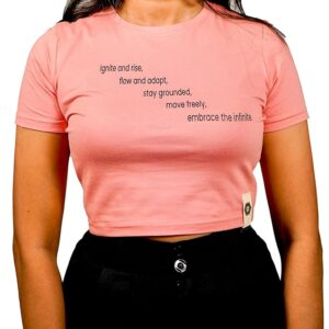 Dimensions Of Art Women's Nature 5 Elements Crop Top | Astrology Graphic Design | Trendy Stylish