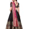PURVAJA Women's Jacquard Semi-Stitched Lehenga choli