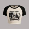 Wear Wild Women's Dream Tunnel Graphic Cotton Ribbed Round Neck Short Sleeve Casual Slim Fit Cro