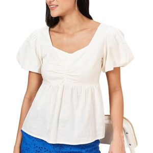 Honey by Pantaloons Women's Solid Slim Fit Top