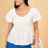 Honey by Pantaloons Women's Solid Slim Fit Top