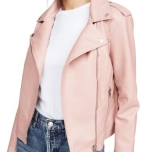 Leather Jacket For Women Biker Pink