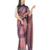 Chiffon Georgette Ready To Wear Draped Saree With Unstitched Blouse Piece (Free Size)