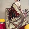 C J Enterprise Women's Pure Soft Kanjivaram Silk Saree For Wedding Banarasi Style Sari With Blou
