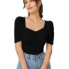 Visit the Dream Beauty Fashion Store Dream Beauty Fashion Women's Sweet Heart Neck Balloon/Puff
