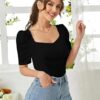 Visit the Dream Beauty Fashion Store Dream Beauty Fashion Women's Sweet Heart Neck Balloon/Puff