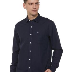 Men's Solid Slim Fit Shirts(Navy)