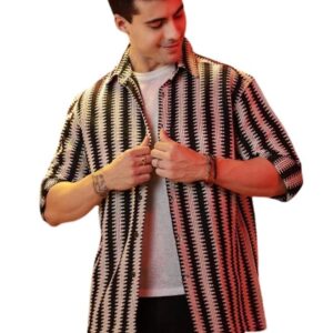 Men's Polycotton Regular Fit | Casual Stylish | Crochet Formal Shirt for Men | Trendy Shirts