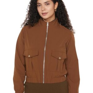 Women's Faux Fur-Lined Puffer Jacket with Detachable Hood - Warm, Stylish ( Mustard)