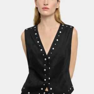 Studded Lined Waistcoat