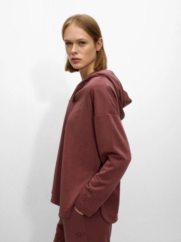 Knit Hoodie Soft Touch – Bordeaux