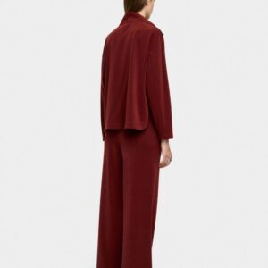 Sweatshirt with Buttons Soft Touch – Brick Red