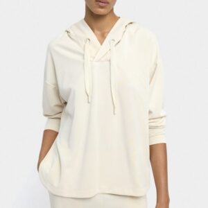 Knit Hoodie Soft Touch – White