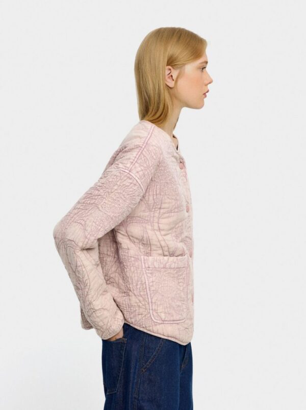 Cotton Coat with Embroidery – Pink