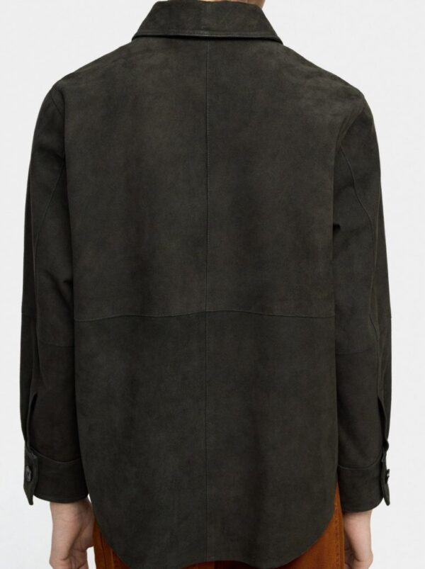 Suede Leather Overshirt – Green
