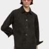 Suede Leather Overshirt – Green