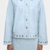 Leather Jacket with Studs – Blue