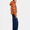 Quilted Coat with Removable Hood – Orange