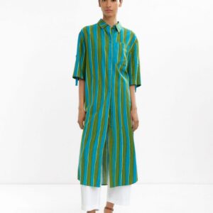 Multi Striped Shirtdress – Linen Blend