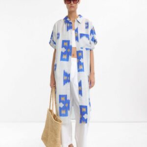 Shirt Dress with Print – Lyocell Multi