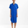 100% Lyocell Shirt Dress – Blue