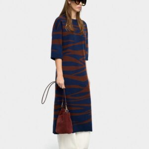 Jacquard Knit Midi Dress – Multi