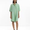 Shirt Dress with Pocket – Green