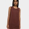 Short Dress with Buttons – Brown