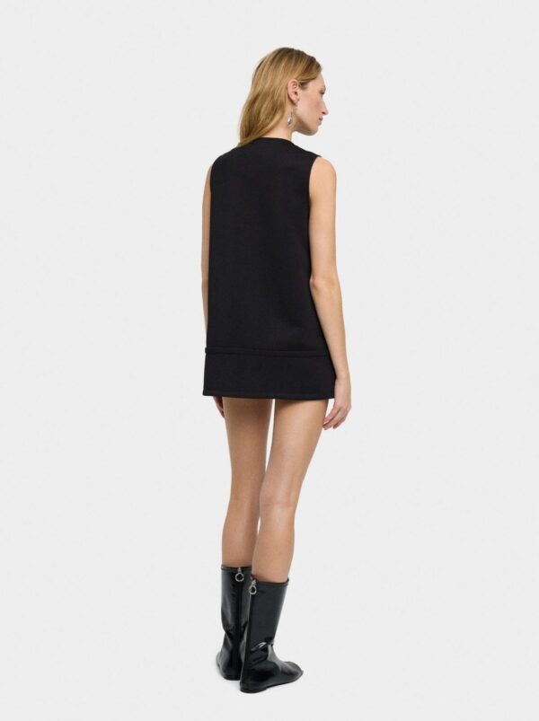 Short Dress with Buttons – Black