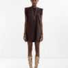 Short Crochet Dress – 100% Cotton – Brown