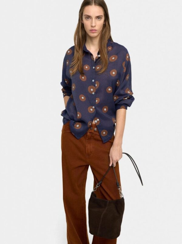 Blue Circle Print Shirt