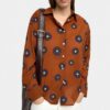 Brown Circle Print Shirt