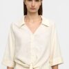 Ecru Linen-Blend Everyday Shirt