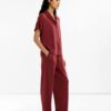 Bordeaux Short-Sleeve Cotton Shirt
