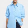 Blue Long-Sleeve Shirt in 100 Percent Cotton