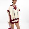 Cotton Poncho with Contrasting Colors – Multi