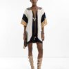 Artful Printed Cotton Kaftan with Flowing Silhouette