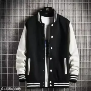Versity Jacket Black and White
