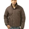 NU9 Men's Brown Polyester Jacket