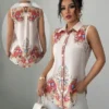 Women'S Sleeveless Casual Loose-Fit Digital Print Commuter